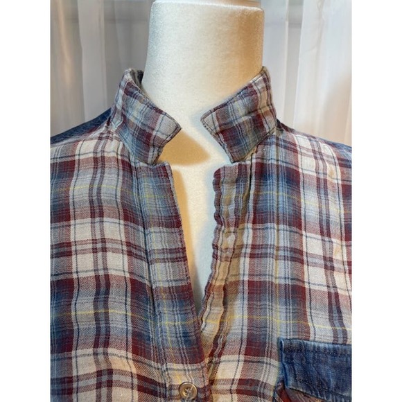 Clothe & Stone (Anthropology) Women Size XS Shirt V-Neck Button-Up 100% cotton - Picture 2 of 5